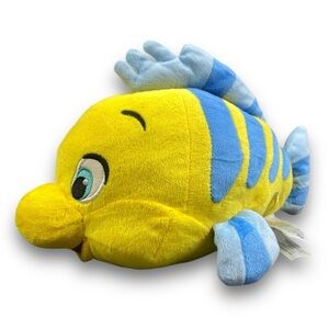 Disney Store Official Stamped The Little Mermaid “Flounder” 10" Plush